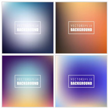 Soyut Yaratıcı konsept vektörü çok renkli bulanık arkaplan seti. Web ve Mobil Uygulamalar için, sanat örnekleme şablonu tasarımı, iş bilgileri ve sosyal medya, modern dekorasyon