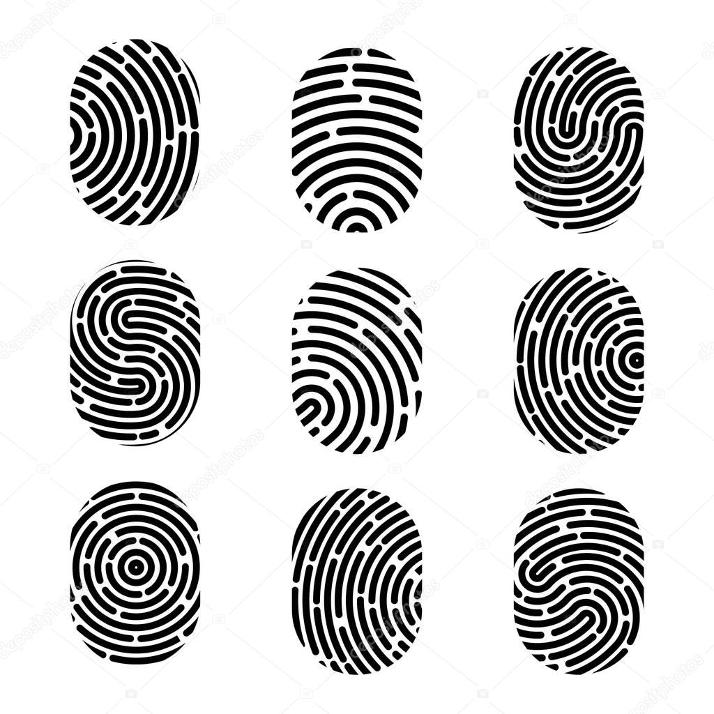 Creative vector illustration of fingerprint. Art design finger print. Security crime sign. Abstract concept graphic element. Thumbprint id
