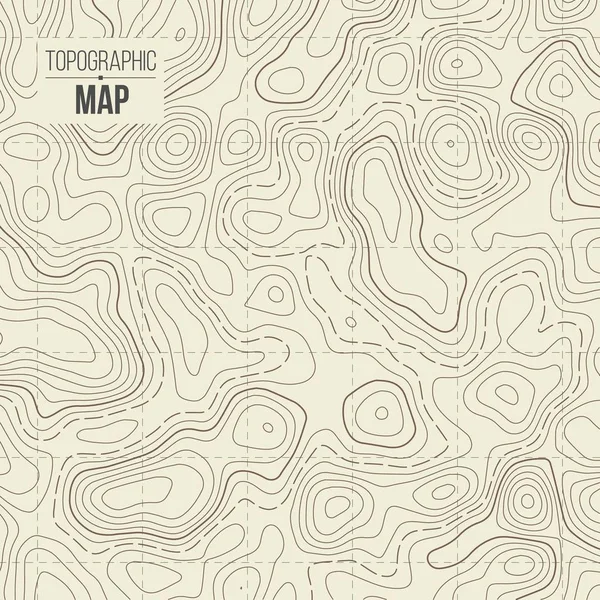 Ilustração vetorial criativa do mapa topográfico. Contorno de design de arte fundo. Concepção abstrata elemento gráfico e esquema de geografia. Caminhadas de montanha trilha grade, caminho do terreno —  Vetores de Stock