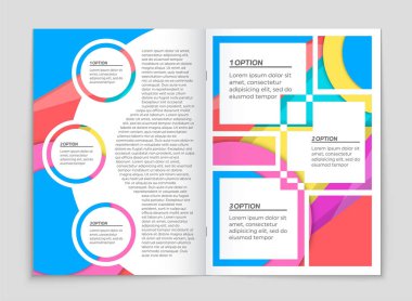 Soyut vektör düzen arka plan set. Sanat kalıp çizmek için, 