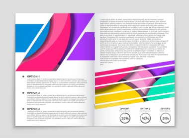 Soyut vektör düzen arka plan set. Sanat kalıp çizmek için, 