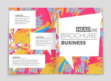 Soyut vektör düzen arka plan set. Sanat kalıp çizmek için, 