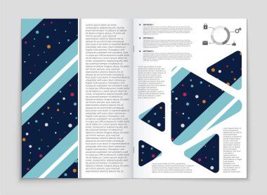 Soyut broşür düzen arka plan ayarlamak. 