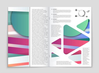 Soyut broşür düzen arka plan ayarlamak. 