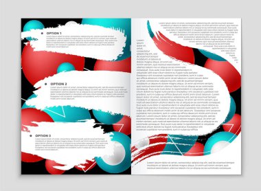 Soyut vektör düzen arka plan set. Sanat kalıp çizmek için, 