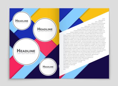 Soyut vektör düzen arka plan set. Sanat kalıp çizmek için, 