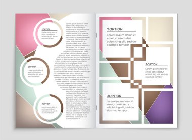 Soyut vektör düzen arka plan set. Sanat kalıp çizmek için, 