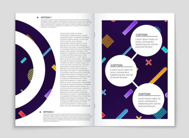 Soyut vektör düzen arka plan set. Sanat kalıp çizmek için, 