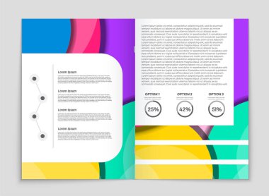 Soyut vektör düzen arka plan set. Sanat kalıp çizmek için, 