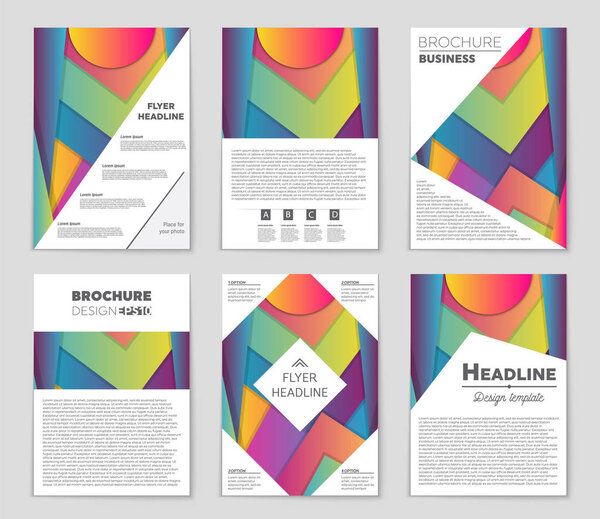 Abstract vector layout background set. For art template design, 