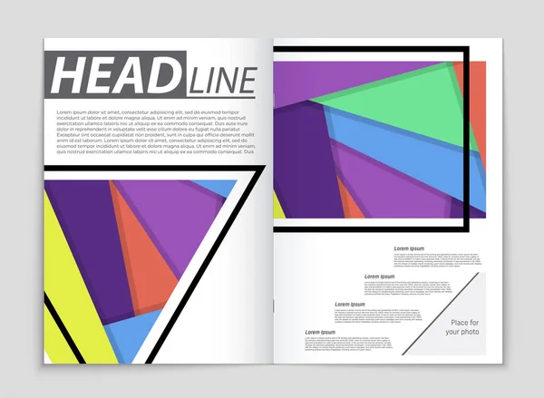 Set di sfondo astratto del layout vettoriale. Per la progettazione di modelli d'arte , — Vettoriale Stock