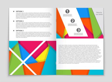 Soyut vektör düzen arka plan set. Sanat kalıp çizmek için, 