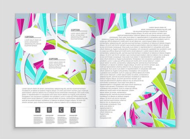 Soyut vektör düzen arka plan set. Sanat kalıp çizmek için, 