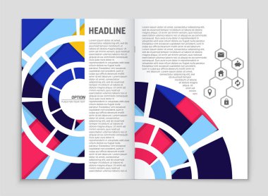 Soyut vektör düzen arka plan set. Sanat kalıp çizmek için, 