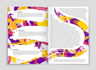 Soyut vektör düzen arka plan set. Sanat kalıp çizmek için, 