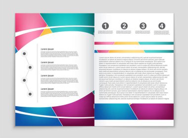 Soyut vektör düzen arka plan set. Sanat kalıp çizmek için, 