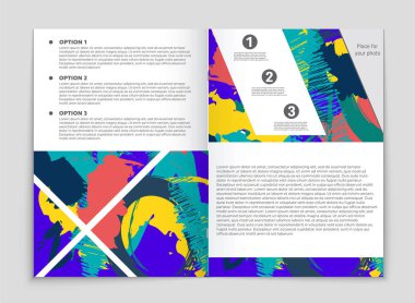 Soyut vektör düzen arka plan set. Sanat kalıp çizmek için, 