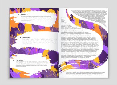 Soyut vektör düzen arka plan set. Sanat kalıp çizmek için, 