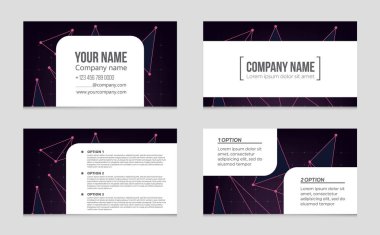 Soyut vektör düzen arka plan set. Sanat kalıp çizmek için, 