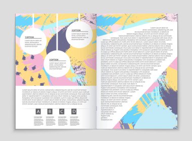 Soyut vektör düzen arka plan set. Sanat kalıp çizmek için, 