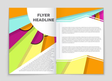 Soyut broşür düzen arka plan ayarlamak. 