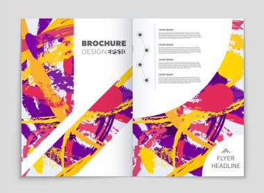 Soyut vektör düzen arka plan set. Sanat kalıp çizmek için, 