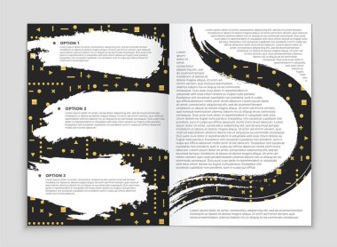 Soyut vektör düzen arka plan set. Sanat kalıp çizmek için, 