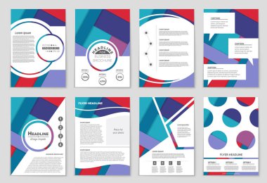 Soyut vektör düzen arka plan set. Sanat kalıp çizmek için, 