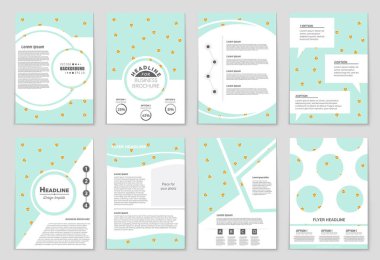 Soyut vektör düzen arka plan set. Sanat kalıp çizmek için, 