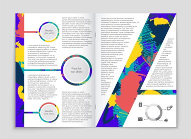 Soyut vektör düzen arka plan set. Sanat kalıp çizmek için, 