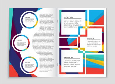 Soyut vektör düzen arka plan set. Sanat kalıp çizmek için, 