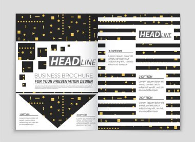 Soyut vektör düzen arka plan set. Sanat kalıp çizmek için, 