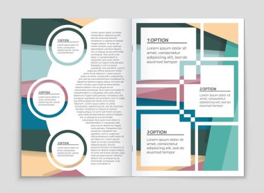 Soyut vektör düzen arka plan set. Sanat kalıp çizmek için, 