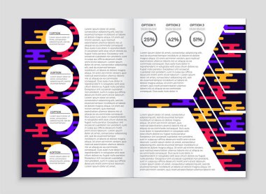 Soyut vektör düzen arka plan set. Sanat kalıp çizmek için, 