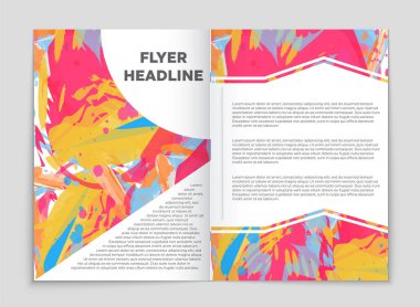 Soyut broşür düzen arka plan ayarlamak. 