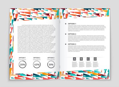 Soyut vektör düzen arka plan set. Sanat kalıp çizmek için, 