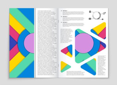 Soyut broşür düzen arka plan ayarlamak. 