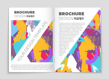 Soyut vektör düzen arka plan set. Sanat kalıp çizmek için, 