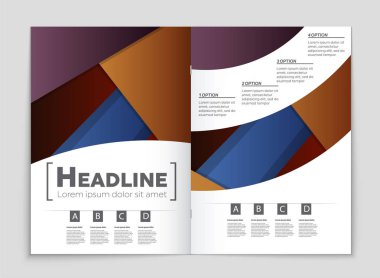 Soyut vektör düzen arka plan set. Sanat kalıp çizmek için, 