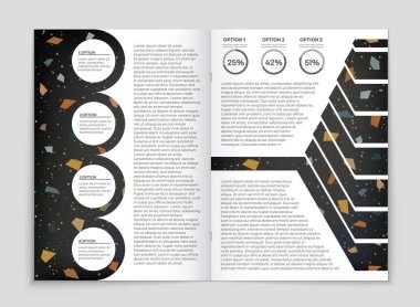 Soyut vektör düzen arka plan set. Sanat kalıp çizmek için, 