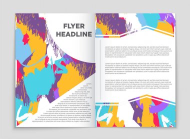 Soyut broşür düzen arka plan ayarlamak. 