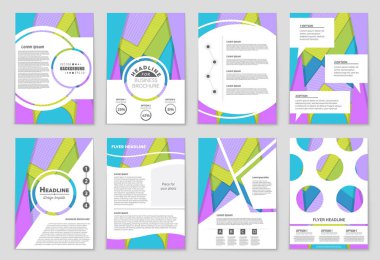 Soyut vektör düzen arka plan set. Sanat kalıp çizmek için, 