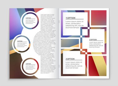 Soyut vektör düzen arka plan set. Sanat kalıp çizmek için, 