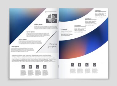 Soyut vektör düzen arka plan set. Sanat kalıp çizmek için, 