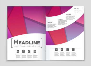 Soyut vektör düzen arka plan set. Sanat kalıp çizmek için, 