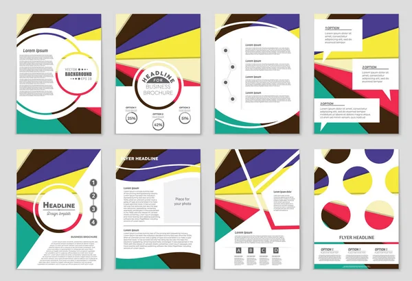 Conjunto de fundo de layout vetorial abstrato. Para design de modelo de arte , —  Vetores de Stock