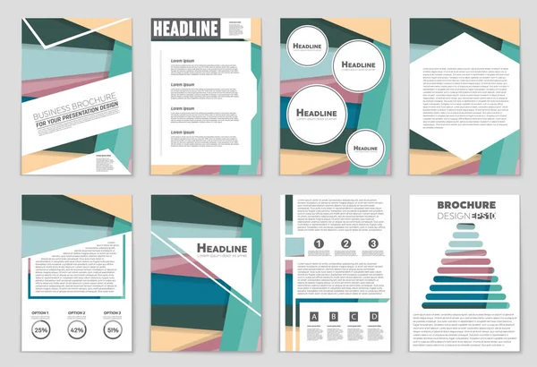 Abstrakta vektor layout bakgrund set. För konst malldesign, — Stock vektor