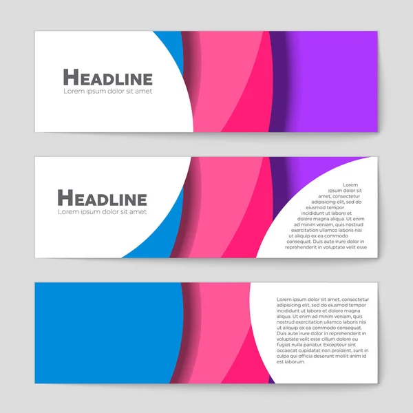 Conjunto de fundo de layout abstrato . — Vetor de Stock