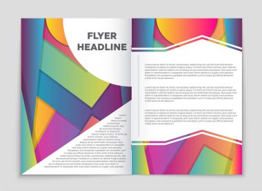 Soyut broşür düzen arka plan ayarlamak. 