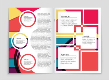 Soyut vektör düzen arka plan set. Sanat kalıp çizmek için, 